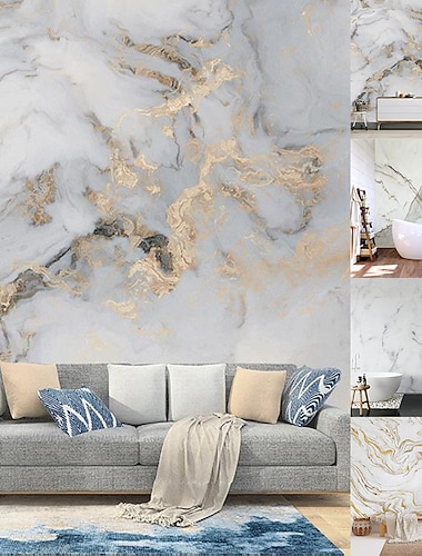  abstrakte marmortapete wandbild weißer marmor wandverkleidung aufkleber abziehen und aufkleben entfernbares pvc / vinyl material selbstklebend / selbstklebend erforderlich wanddekoration für