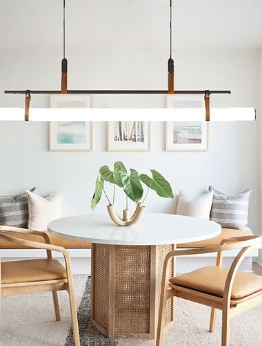 80cm led hanglamp moderne lijn design ketting verstelbare hanglamp voor keuken eetkamer woonkamer zwart en goud 110-120v 220-240v