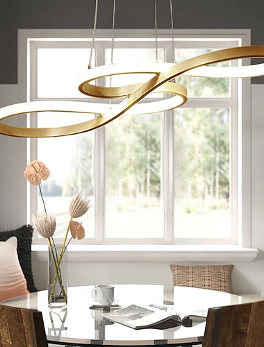 1-valo 75cm akryyli himmennettävä riippuvalaisin led-kattokruunu säädettävä muistiinpano design moderni koti olohuoneen valaistus vain himmennettävissä kaukosäätimellä
