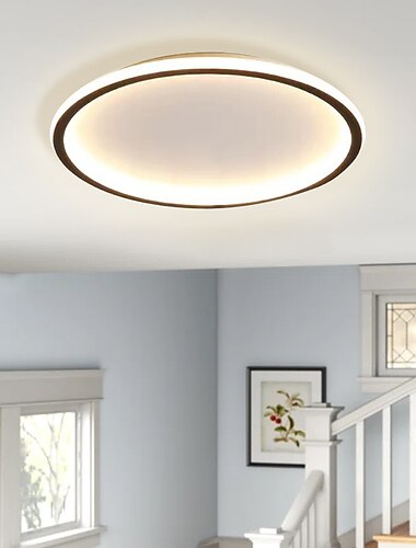  1-light nieuwe led plafondlamp ronde ultradunne eenvoudig cirkelvormig ontwerp plafondlamp metalen slaapkamer lamp nordic creatieve huishoudelijke kantoor studie eetkamer lamp 28w alleen dimbaar met