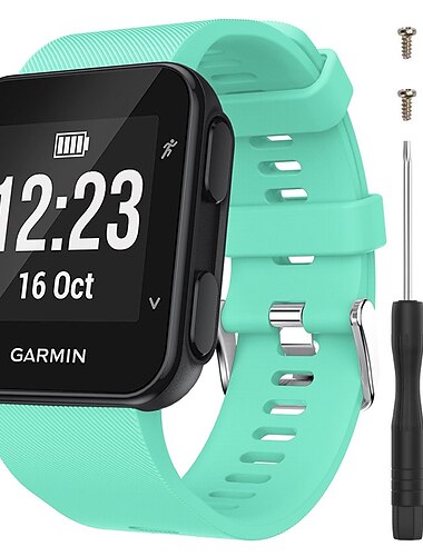  Uhrenarmband für Garmin Forerunner 30/35 Silikon Ersatz Gurt Atmungsaktiv Sportarmband Armband
