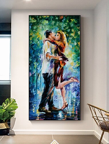  handgemachte handgemalte wandkunst moderne abstrakte leonid afremov küssende liebhaber heimtextilien dekor gerollte leinwand kein rahmen ungedehnt