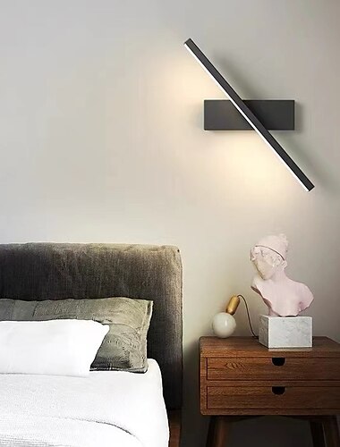 lampade da parete a led lampada da parete minimalista moderna nordica creativa lampada da comodino scala girevole 330 ° lampada da parete soggiorno bianco caldo / bianco 110-240v