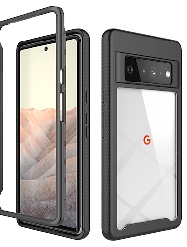  телефон Кейс для Назначение Google Pixel 7 Pixel 7 Pro Pixel 6 Кейс на заднюю панель Противоударная рамка Полная защита тела Защита от пыли Однотонный ТПУ ПК