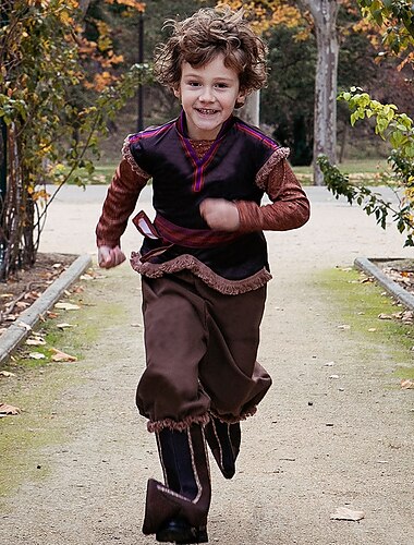  Frost Prins Kristoff Björkman Cosplay-kostym Kläder Cosplay Film-cosplay for Pojkar Barn Karnival Maskerad