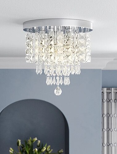  30 cm plafondlamp led kristallen kroonluchter hal licht hal licht gegalvaniseerde moderne 220-240v