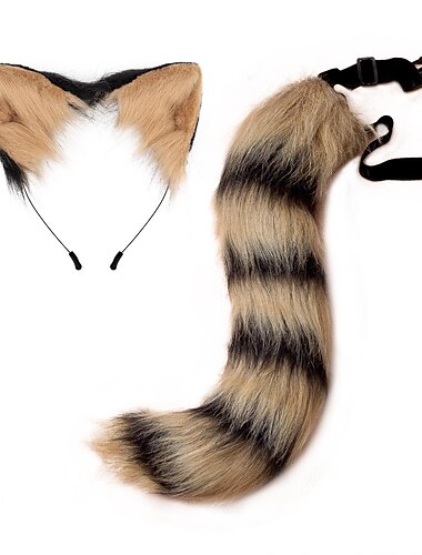  Anime Fuchsohren Katze Mädchen Plüsch Stirnband Schwanz Dienstmädchen Dressing Karneval Fasching Party Kostüm Cosplay Zubehör