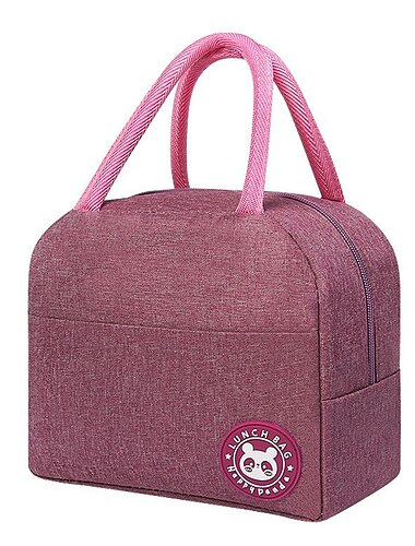 Herren Damen Lunchpaket Oxford Stoff Aluminiumfolie Outdoor B¨¹ro Täglich Reißverschluss Bedruckt Gestuft Isoliert Hohe Kapazität Wasserdicht Feste Farbe Gestreift Flamingos Blatt Grauer Flamingo