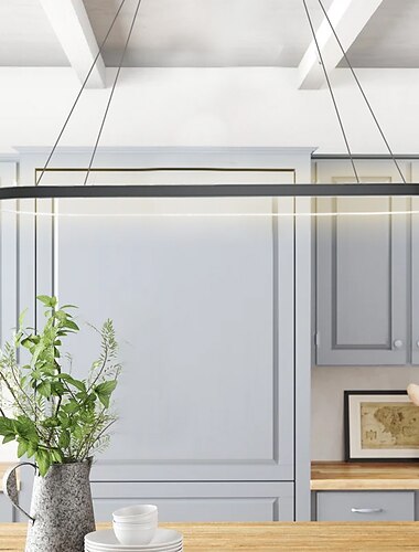  80/100cm σχέδιο κύκλου κρεμαστό φως led σκανδιναβικού στυλ βαμμένο φινιρίσματα από κράμα αλουμινίου μοντέρνα μόδα για τραπεζαρία κουζίνα σαλόνι 110-240v 78w μόνο με δυνατότητα ρύθμισης ρύθμισης με τηλεχειριστήριο
