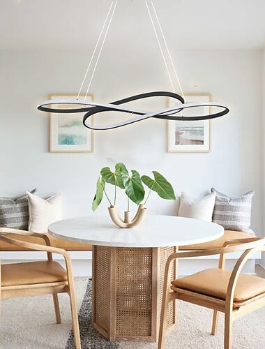  LED Pendelleuchte moderne Kücheninsel Licht schwarz gold 100cm geometrische Formen Einbauleuchten Aluminium lackiert 110-120v 220-240v nur mit Fernbedienung dimmbar