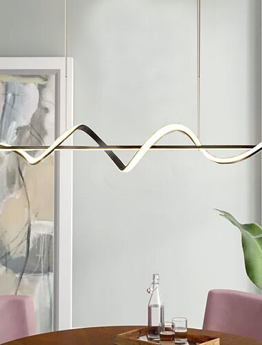  100 cm taklampe led metall kunstnerisk stil moderne restaurantlampe nordisk stil kreativ design spiral lysekrone