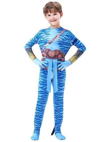  Avatar: Der Weg des Wassers Neytiri Jake Sully Zentai-Anzüge Cosplay Kostüm Film Cosplay for Jungen Mädchen Kinder Karneval