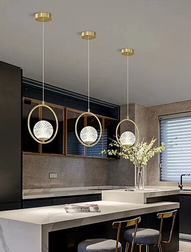  candelabros de luz colgante led techo luz colgante esférica g9 luz interior para dormitorio, baño, cocina, sala de estar, bar, restaurante, cable ajustable