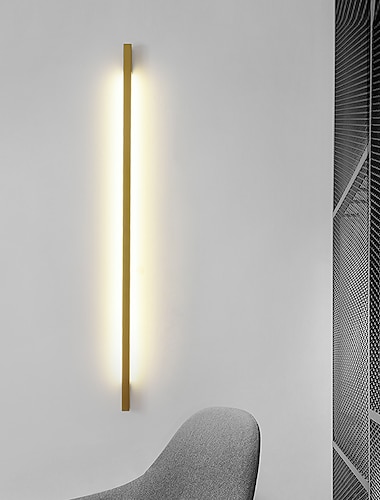  Lightinthebox Lámpara de pared LED, tira lineal minimalista para interiores, luz de montaje en pared, accesorio de iluminación largo para decoración del hogar, luces de lavado de pared interiores