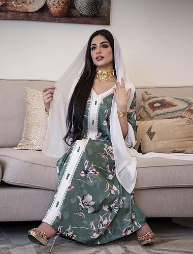  Női Ruhák Abaya Vallásos szaúd arab arab muszlim Ramadan Felnőttek Ruha