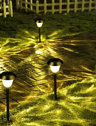  4 stks solar wegverlichting outdoor led tuinverlichting voor terras kleur rvs geïntegreerde ondergrondse lamp gazon lamp nachtverlichting lamp party decoratie lamp