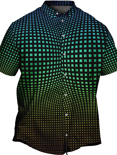  男性用 プラスサイズ シャツ ビッグアンドトール 3D印刷 折襟 プリント 半袖 春夏 トロピカル風 ファッション アウトドア ストリート トップの