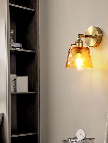  led wandkandelaars indoor warm licht wandverlichtingsarmaturen glas kleine e27 3000k wandlamp voor woonkamer slaapkamer badkamer hal deuropening trap, nachtkastje 110-240v