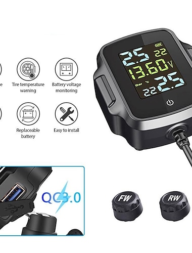  motocykl tpms s qc 3.0 rychlým nabíjením usb