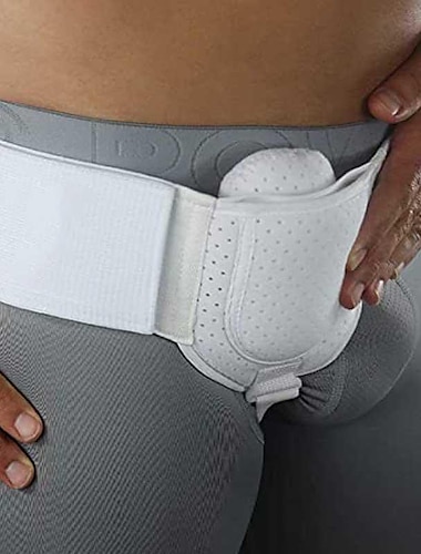  1 pieza de cinturón para hernia inguinal en la ingle para hombres y mujeres con almohadilla de compresión extraíble y correa de cintura ajustable braguero de soporte para hernia para hernias