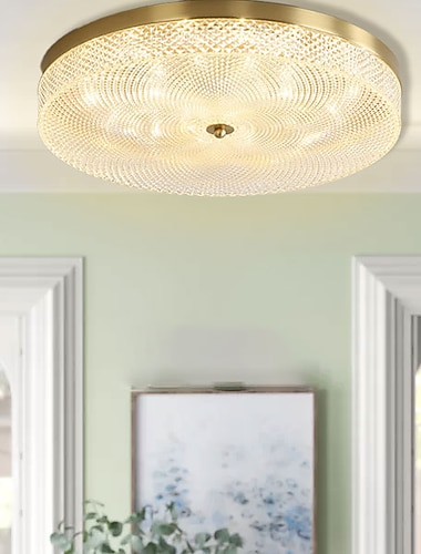  led taklys dimbar 35cm sirkeldesign kobber taklamper for stue 110-240v