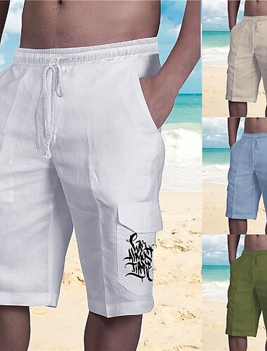  Herr Grafisk Shorts Sommarshorts Säckiga Shorts Medium Midja Streetwear Designer Ledigt Dagligen Helgdag Snörning Elastisk midja Mönster Designer Kläder