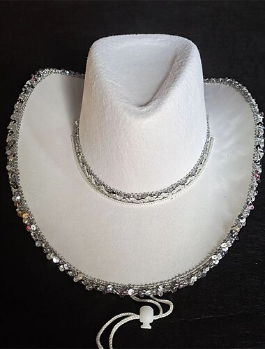  Hüte Stoff Braut Cowboyhut Hochzeit Valentinstag Cocktail Royal Astcot Modisch Hochzeit Mit Kristall Verzierung Kopfschmuck Kopfbedeckung