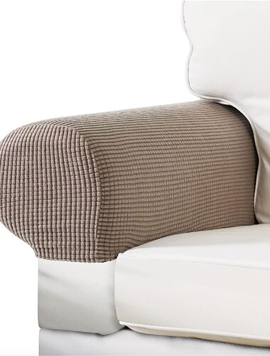 2 stks stretch armsteun covers spandex jacquard arm covers zachte en elastische beschermer voor stoelen bank sofa fauteuil kussenovertrekken fauteuil sofa