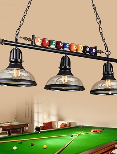  billardtisch lichter billardtisch licht bauernhaus kronleuchter,industrie loft 3 kopf eisen küchenleuchten armaturen topfdeckel glas lampenschirm,billard dekoration kreative lichter für bar