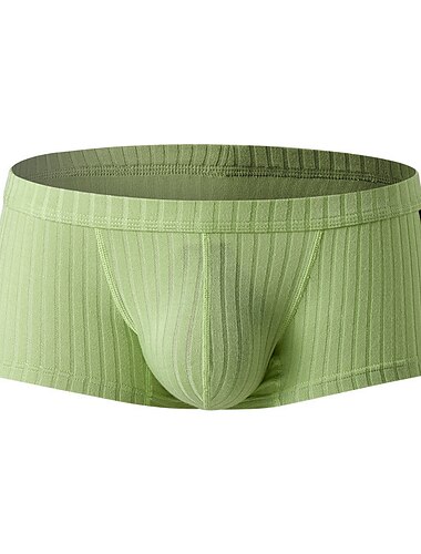  Herren 2packs Unterwäsche Boxer Slip Viskose Atmungsaktiv Komfortabel Sport Glatt Tiefe Hüfthöhe Blau Grün