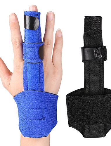  1 stecca per dito a grilletto completo - supporto per tutore per mano e polso - piastra di bloccaggio regolabile - trattamento immobilizzatore raddrizzamento per distorsioni sollievo dal dolore