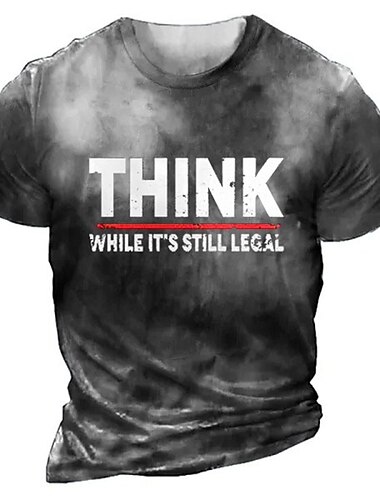  Herren Graphic Buchstabe T Shirt Tee Distressed-T-Shirt Kurzarm T-Shirt 3D-Druck Rundhalsausschnitt Hemd Vintage Modisch Designer Outdoor Casual Täglich Schwarz Blau Grün Frühling Sommer Bekleidung S