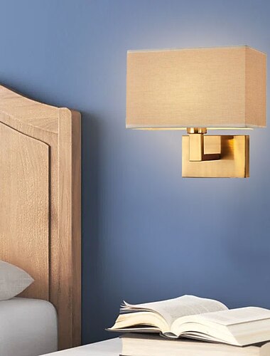  candeeiro de parede led moderno pano de sombra candeeiros de parede de braço duplo candeeiros de parede candelabros de metal 110-240v