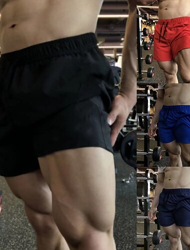  Hombre Pantalón Corto Short Running braguitas guardabosques Correa Prendas de abajo Deportivo Ropa Deportiva Transpirable Secado rápido Dispersor de humedad Suave Aptitud física Entrenamiento de