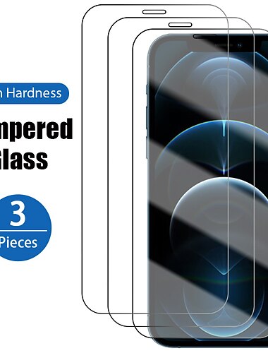  [verpakking van 3 stuks] Scherm Beschermer Voor Apple iPhone 16 iPhone 15 Pro Max Plus iPhone 14 13 12 11 Pro Max Mini X XR XS Max 8 7 Plus Gehard Glas 9H-hardheid Anti-vingerafdrukken