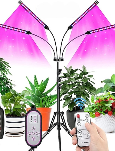  Luz led de cultivo para plantas de interior espectro completo con soporte y control remoto 5v eu us uk estándar para plantas de interior plántulas de flores carpa vegetal phyto lamp