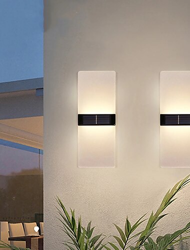  LED Außenwandleuchte Solarlampen 2 stücke 2 modi beleuchtung im freien wasserdicht led wandleuchte intelligente lichtsteuerung garten zaun lichter solarlampe hof straße landschaft licht