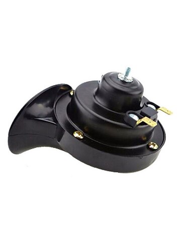  Universelle super laute Autohupe 12 V / 24 V elektrische Schneckenzughupe super laute wasserdichte Hörner Sirene für Motorrad, Auto, LKW, Geländewagen, Boot