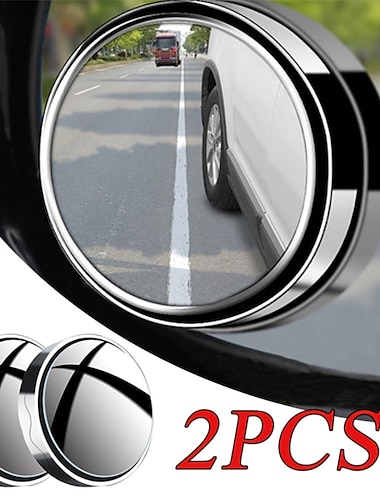  автомобильное крепление на присоске вспомогательное зеркало заднего вида вращающееся на 360 градусов широкоугольное зеркало для слепых зон с круглой рамкой
