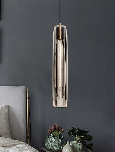  светодиодный подвесной светильник, хрустальная люстра, полностью медный держатель лампы, блестящий хрустальный абажур, потолочный светильник с одной головкой для лофт-бара, гостиной, столовой
