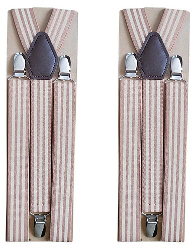  Retro Vintage Roaring 20s 1920s Bow Tie Suspenders The Great Gatsby Bow Men's Masquerade Party Evening Wear Bachelorette Party Adults' Bow Suspenders All Seasons