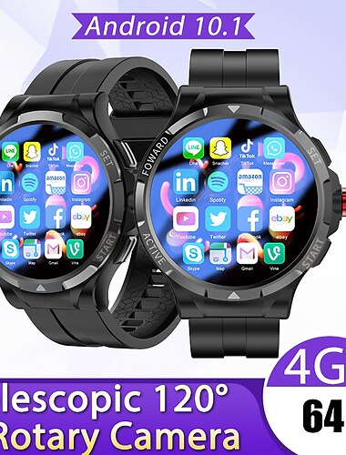  iMosi V10 Smartwatch 1.43 Zoll Smartwatch Fitnessuhr 4G Schrittzähler Anruferinnerung AktivitätenTracker Kompatibel mit Smartphone Herren Wasserfest Langer Standby Freisprechanlage IP 67 47mm