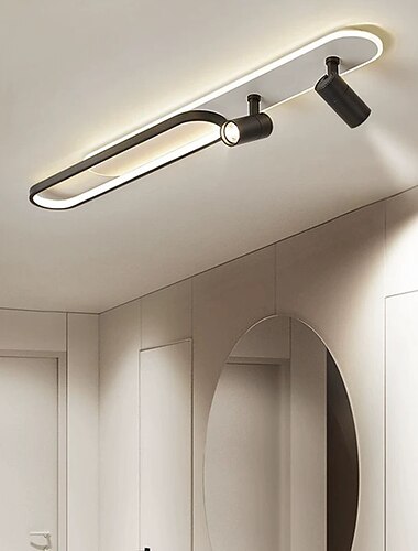  plafonnier led 80/100 cm formes géométriques luminaires encastrés en alliage d'aluminium style moderne finitions peintes élégantes led moderne 220-240v
