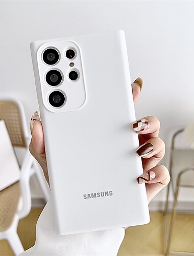  هاتف غطاء من أجل سامسونج جالاكسي ق 25 S23 Ultra Plus حالة سيليكون إطار ممتص الصدمات حماية كاملة للجسم ضد الغبار لون سادة TPU