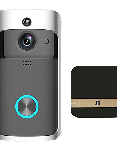  Video-Türklingelkamera drahtlos batteriebetrieben wifi Video-Türklingelkamera Bewegungsmelder 2-Wege-Gespräch HD-Video Nachtsicht Cloud-Speicher batteriebetrieben 2,4 g WLAN Smart Home Security