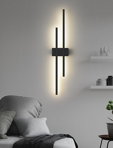  lightinthebox led מנורת פמוט קיר מקורה רצועה ליניארית מינימליסטית לקיר תאורה ארוכה גוף תאורה לעיצוב הבית, מנורות שטיפת קיר פנימית לחדר שינה בסלון