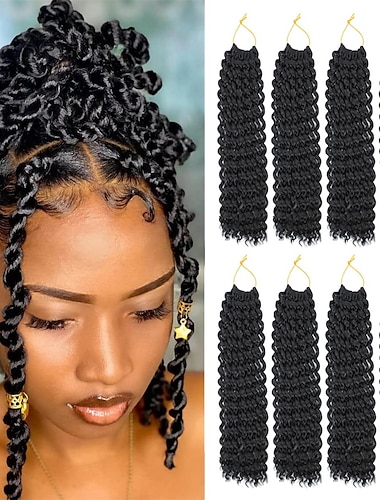  passion twist hair 12 tommers water wave heklet hår for svarte kvinner kort passion twist heklet hår for butterfly locs 8 pakker bob spring twist hår syntetisk krøllet heklet lidenskap twist flette