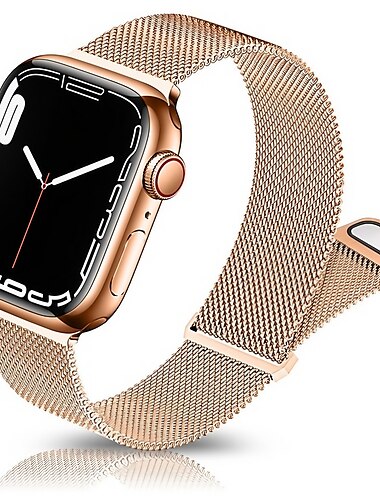  Μιλανέζικη Πλέξη Συμβατό με Ζάντα ρολογιού Apple Watch 38mm 40mm 41mm 42mm 44mm 45mm 49mm Γυναικεία Μαγνητικό κούμπωμα Ρυθμιζόμενο Ανοξείδωτο Ατσάλι Ανταλλακτικό λουράκι ρολογιού για iwatch Series