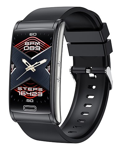 iMosi E600 Smartwatch 1.47 Zoll Smartwatch Fitnessuhr Bluetooth EKG + PPG Schrittzähler Anruferinnerung Kompatibel mit Android iOS Damen Herren Langer Standby Wasserdicht Nachrichterinnerung IP68