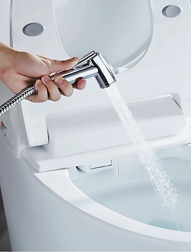  Bidet de douche à main pour salle de bain, ensemble de pulvérisateur shattaf, support mural, lavage à la maison, bidet à main, douchette, support mural, tuyau, nettoyage des couches